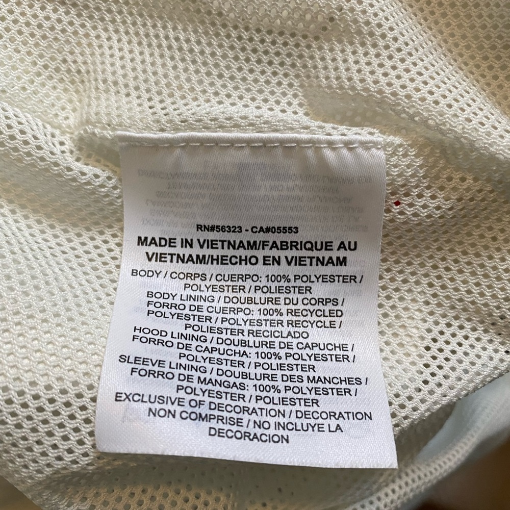 Nike XS 0-2 Women's Sportswear Original Windrunner Jacket Sail White EUC - Picture 6 of 12